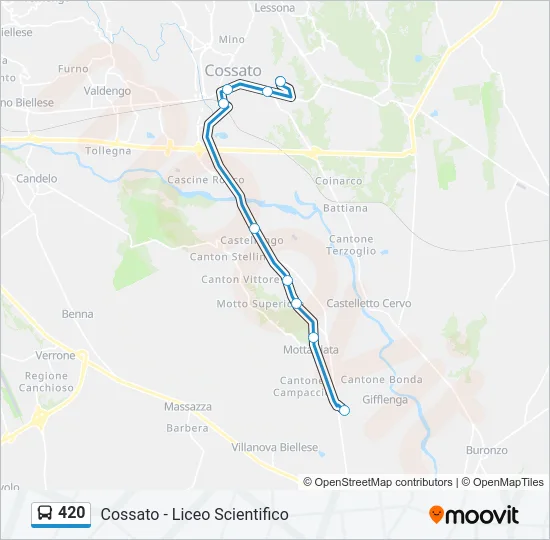 420 Bus Line Map