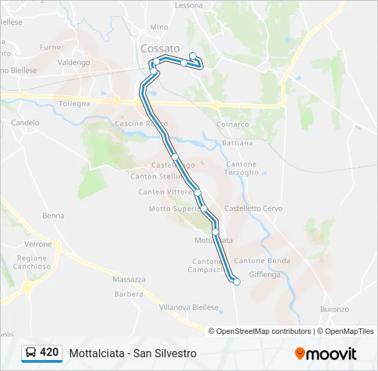 420 Bus Line Map