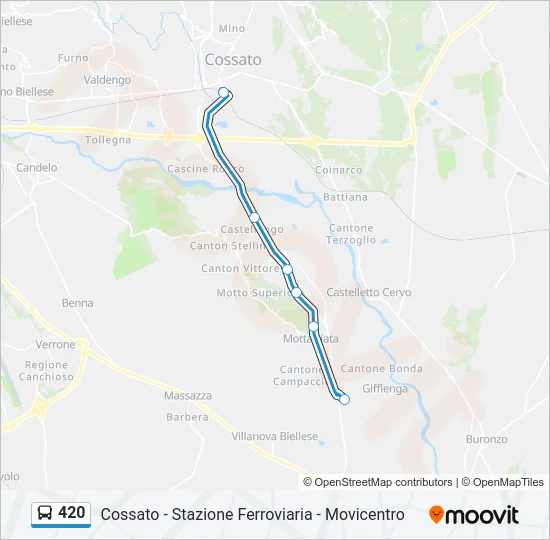 420 Bus Line Map