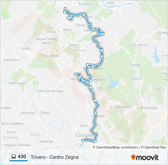 430 Bus Line Map