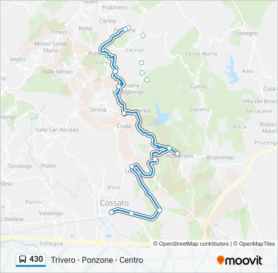 430 Bus Line Map