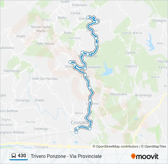 430 Bus Line Map