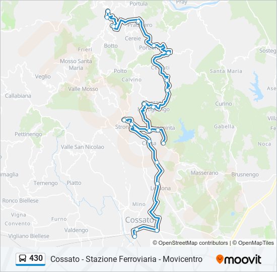 430 bus Line Map