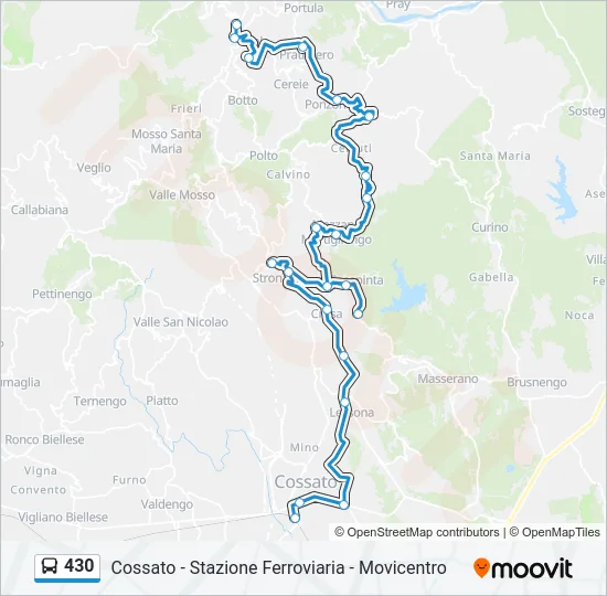 430 Bus Line Map
