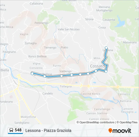 548 Bus Line Map