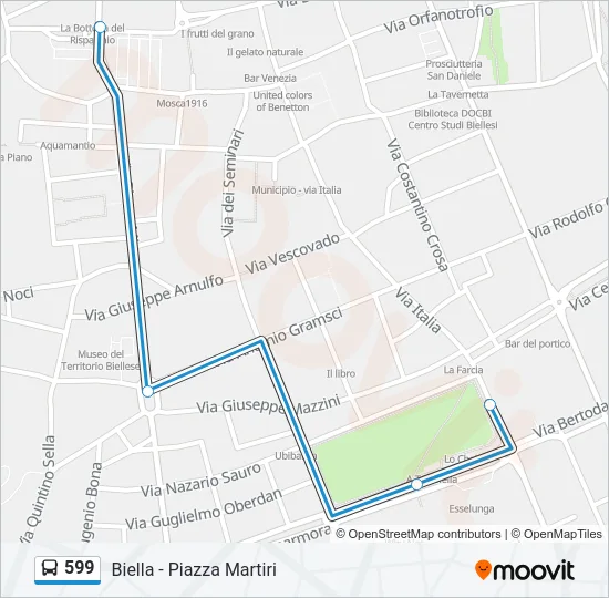 599 Bus Line Map