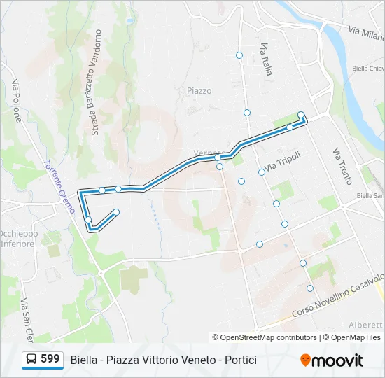 599 Bus Line Map