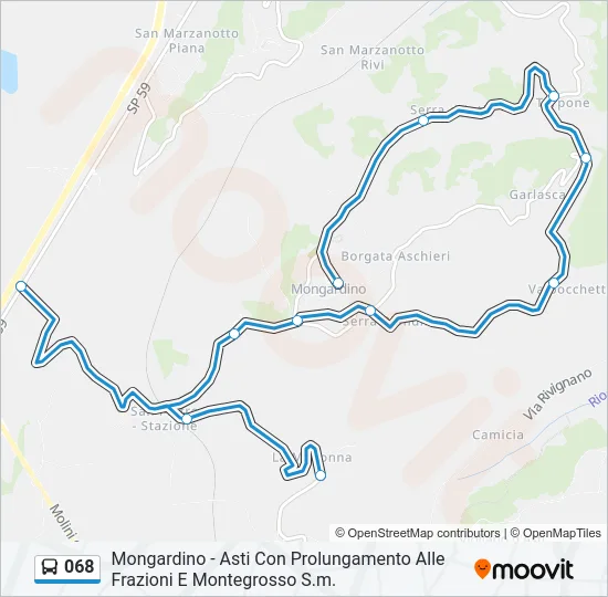 068 Bus Line Map