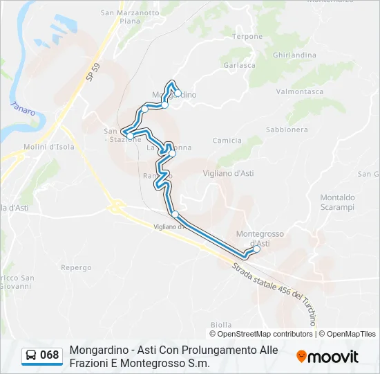 068 Bus Line Map