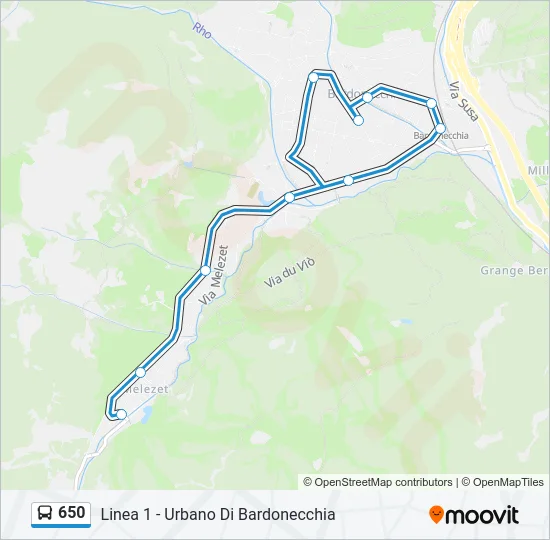 650 Bus Line Map