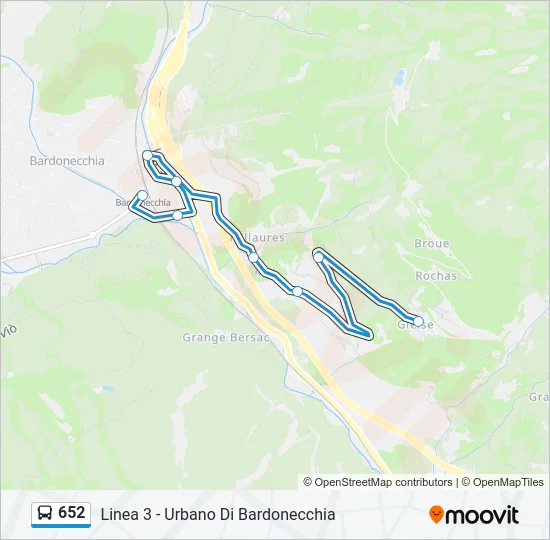 652 Bus Line Map