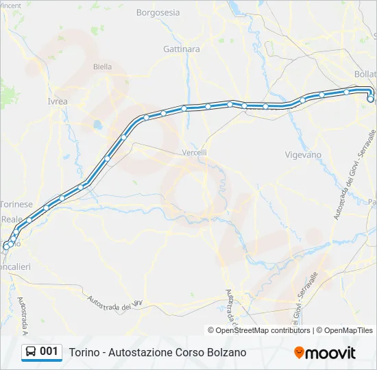 001 Bus Line Map