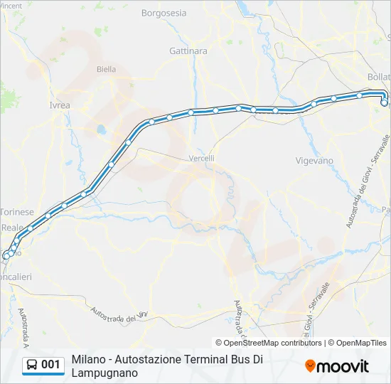 001 Bus Line Map