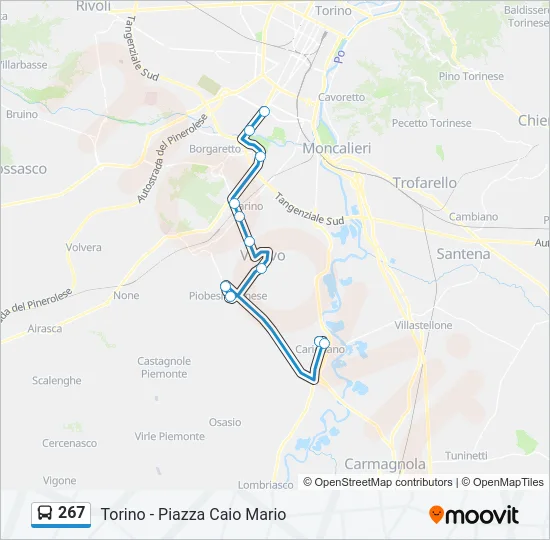 Percorso linea bus 267