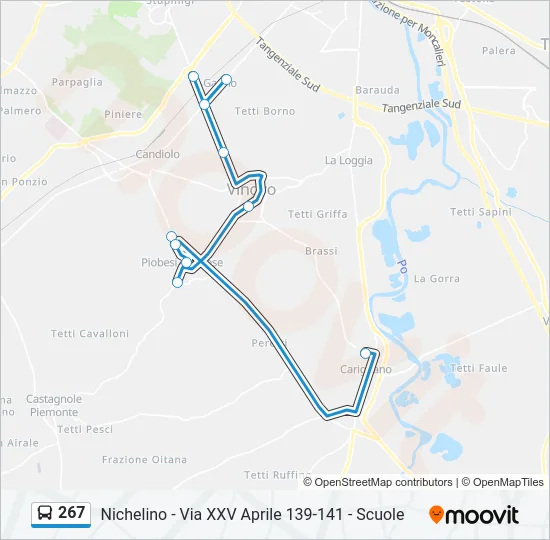 267 Bus Line Map