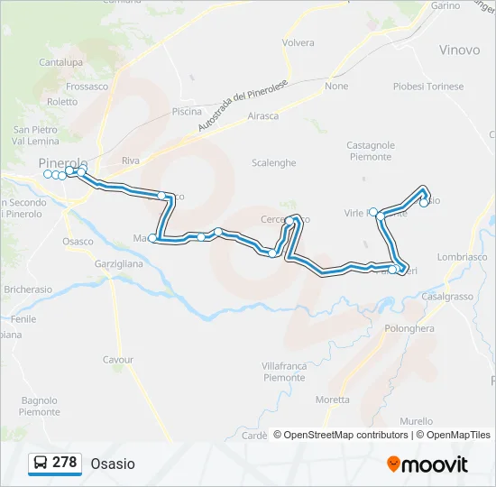 278 Bus Line Map