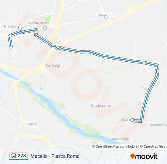 278 Bus Line Map