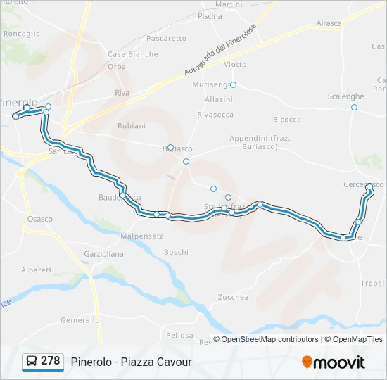 278 Bus Line Map
