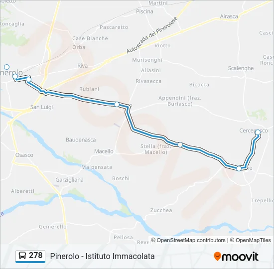 278 Bus Line Map