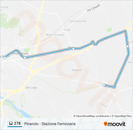 278 Bus Line Map
