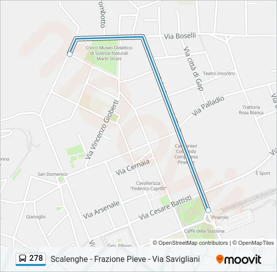 278 Bus Line Map
