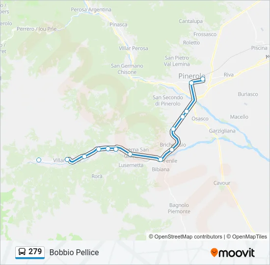 279 Bus Line Map