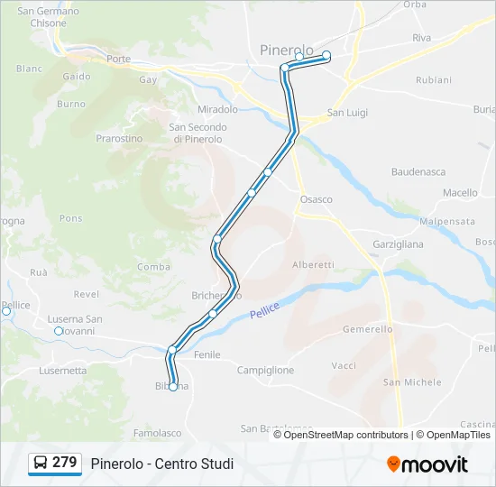 279 Bus Line Map