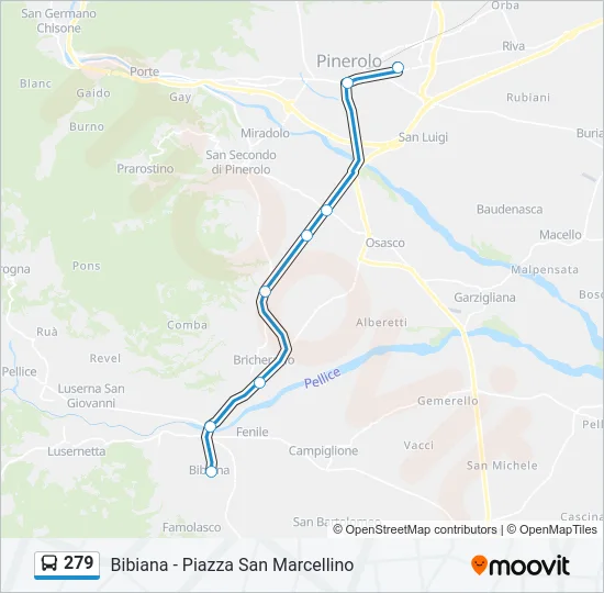279 Bus Line Map