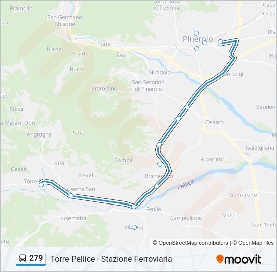 279 Bus Line Map