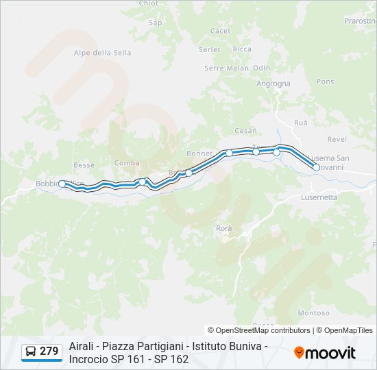 279 Bus Line Map