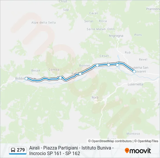 279 Bus Line Map