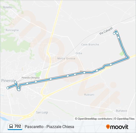 702 bus Line Map