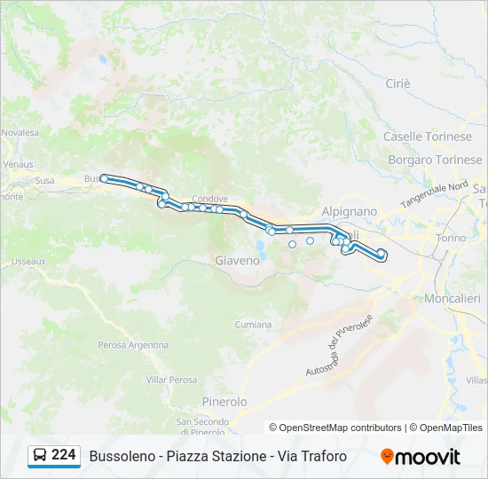 224 Bus Line Map