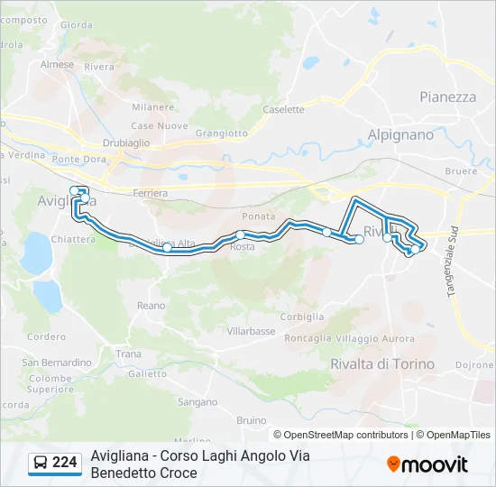 224 Bus Line Map