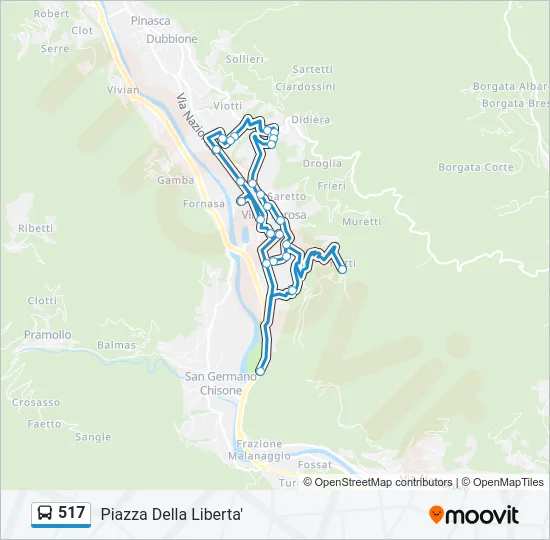 517 Bus Line Map