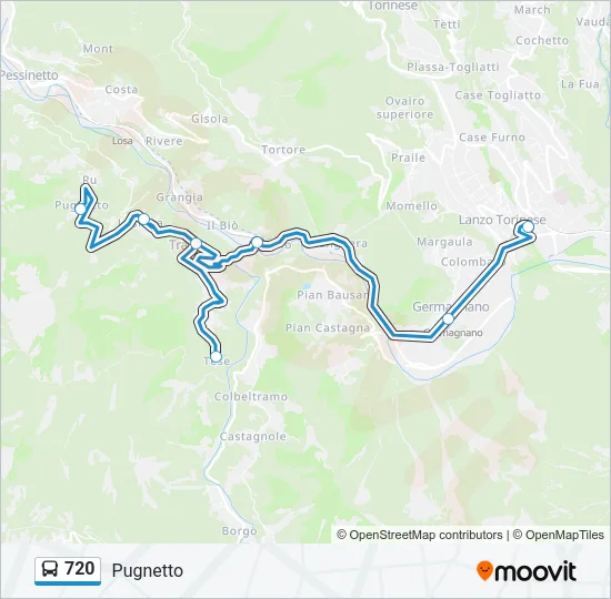 720 Bus Line Map
