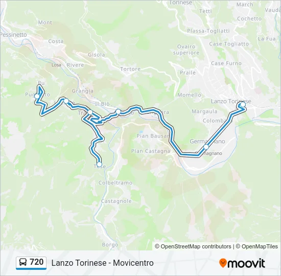720 Bus Line Map
