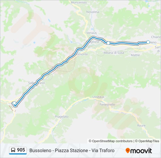 905 Bus Line Map