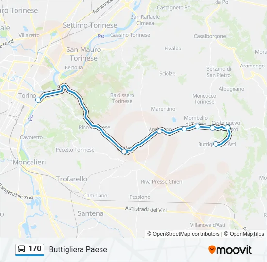 170 Bus Line Map