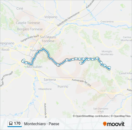 170 Bus Line Map