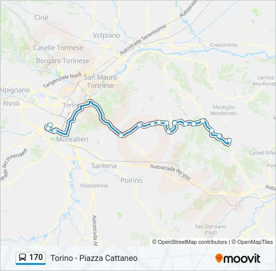 170 Bus Line Map