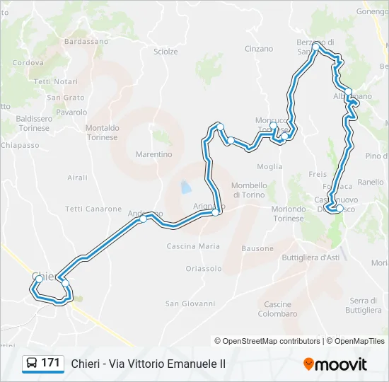 171 Bus Line Map