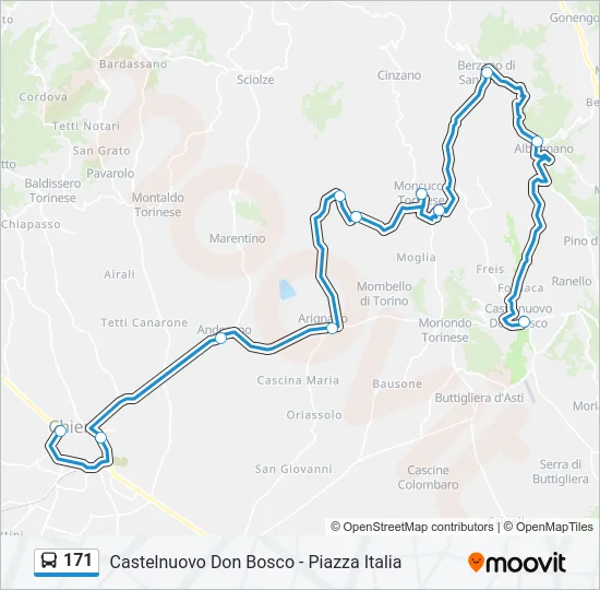 171 Bus Line Map