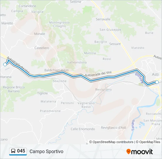 045 Bus Line Map