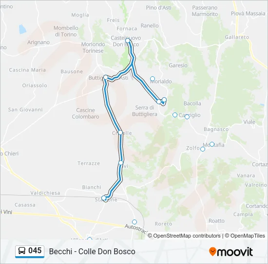 045 Bus Line Map