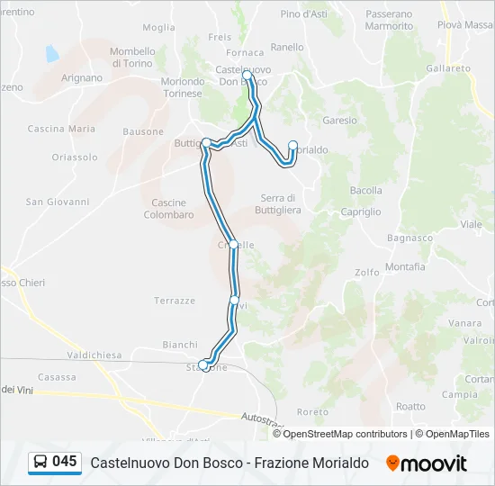 045 Bus Line Map