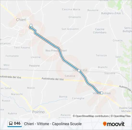 046 Bus Line Map