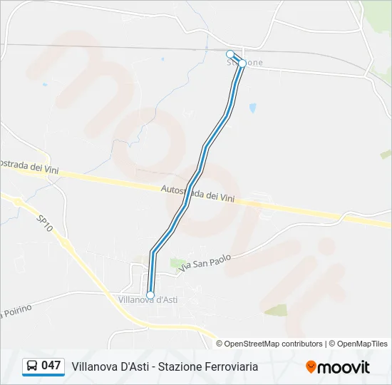 047 Bus Line Map