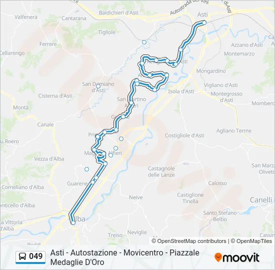 049 Bus Line Map