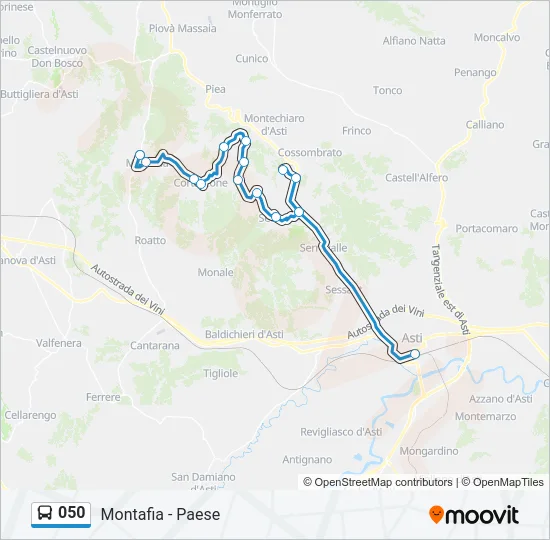 050 Bus Line Map